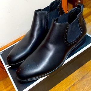 Black Leather Men’s ankle boots